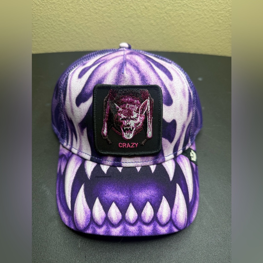 Goorin Bros The Farm Crazy Bat Trucker Hat Purple Monster
